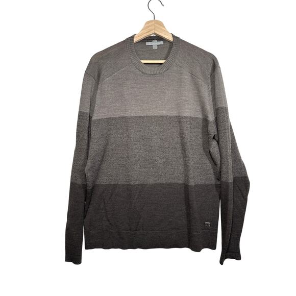 Smartwool Men's Sparwood Colorblock Crewneck Sweater Merino Wool Brown Size L - Picture 1 of 11